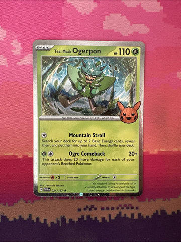 Pokemon Card Teal Mask Ogerpon Twilight Masquerade Trick Or Trade 024/167 NM