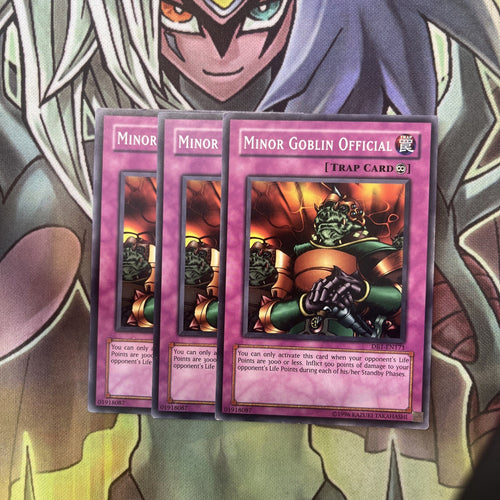 DB1-EN171 x3 Minor Goblin Official Common Excellent Condition Yugioh