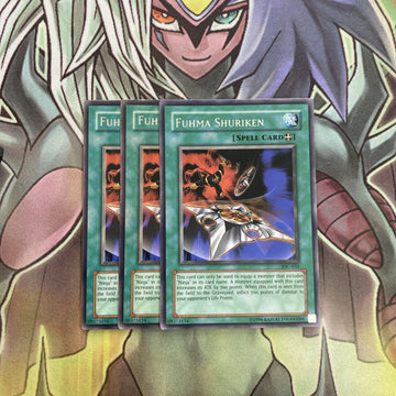 IOC-031 x3 Fuhma Shuriken Rare Excellent Condition Yugioh