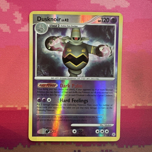 Pokemon Card Dusknoir Diamond & Pearl Reverse Holo Rare 2/130 Light Play