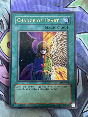 MRD-060 Change Of Heart Ultra Rare MP Condition Yugioh Card (1)