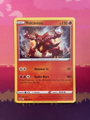 Pokemon Card Volcanion Crown Zenith Holo Rare 026/159 Near Mint