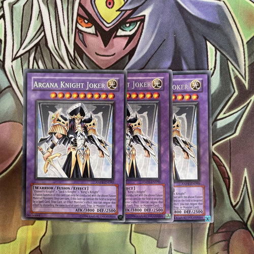 ANPR-EN090 x3 Arcana Knight Joker Rare Excellent Condition Yugioh