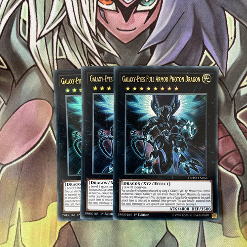 DUPO-EN063 x3 Galaxy-Eyes Full Armor Photon Dragon Ultra Excellent Cond  Yugioh