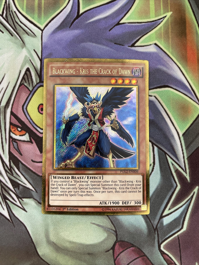 PGL2-EN006 Blackwing - Kris The Crack Of Dawn Gold 1st Edition NM Yugioh Card