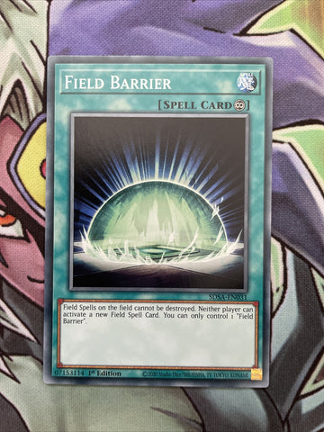 SDSA-EN031 Field Barrier Common 1st Edition NM Yugioh Card