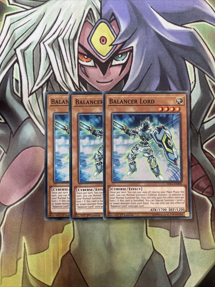 SDCL-EN005 x3 Balancer Lord Common Excellent Condition Yugioh