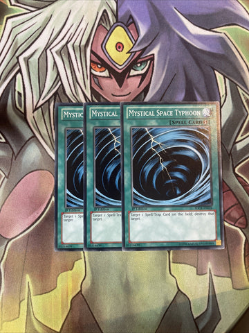 SDCR-EN026 x3 Mystical Space Typhoon Common Excellent Condition Yugioh