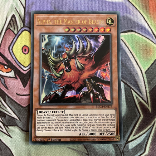 MP21-EN179 Alpha, The Master Of Beasts Ultra Rare 1st Edition NM Yugioh Card