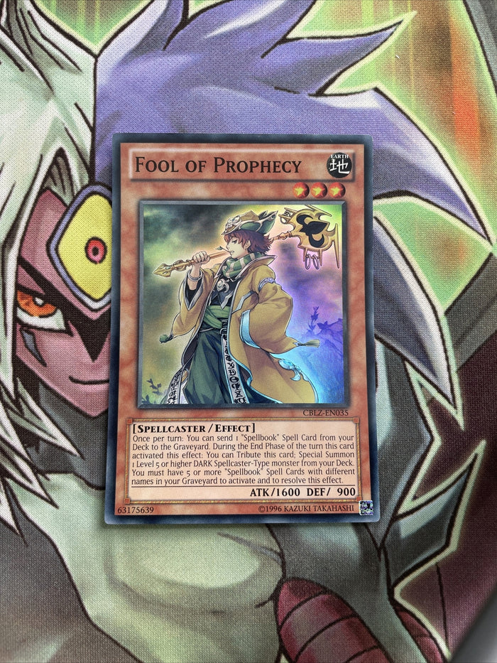 CBLZ-EN035 Fool Of Prophecy Super Rare UNL Edition NM Yugioh Card