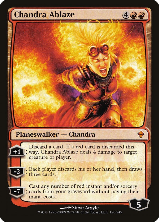 Chandra Ablaze Zendikar Excellent Magic MTG