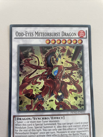 Yugioh Odd-Eyes Meteorburst Dragon - Super Rare PEVO-EN032 (back)
