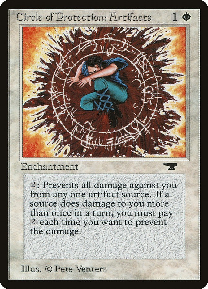 Circle Of Protection: Artifacts Antiquities Excellent Magic MTG