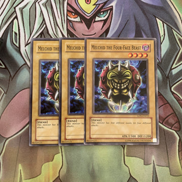 LON-EN012 x3 Melchid the Four-Face Beast Common Excellent Condition Yugioh