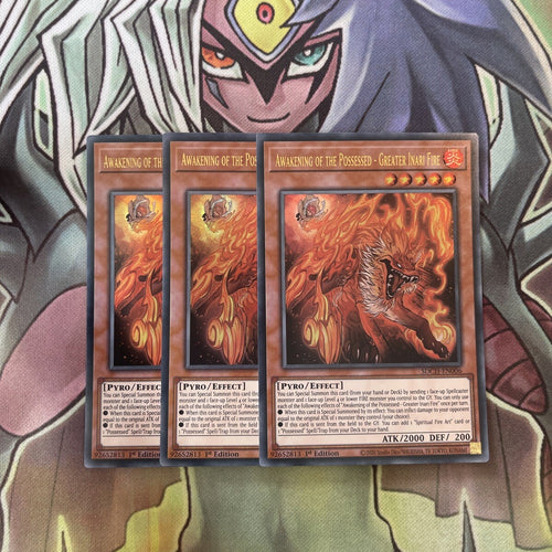 SDCH-EN006 x3 Awakening of the Possessed - Greater Inari Fire Ultra Exc Yugioh