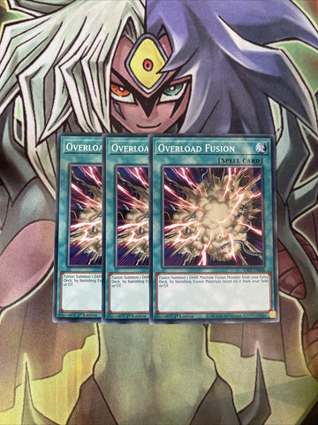 SDCS-EN048 x3 Overload Fusion Common Excellent Condition Yugioh