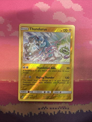 Pokemon Card Thundurus Unified Minds Reverse Holo 68/236 Near Mint