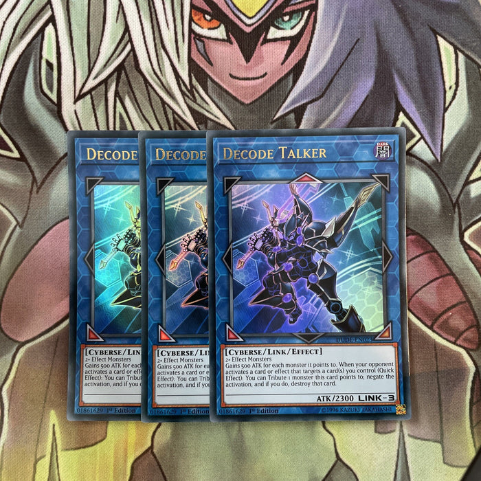 DUDE-EN023 x3 Decode Talker Ultra Rare Excellent Condition Yugioh