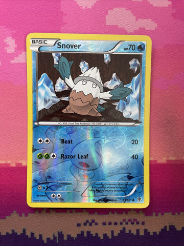 Pokemon Card Snover Plasma Blast Reverse Holo 25/101 Near Mint