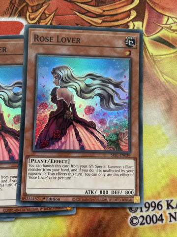 SESL-EN039 ROSE LOVER YUGIOH CARDS X3 (back)