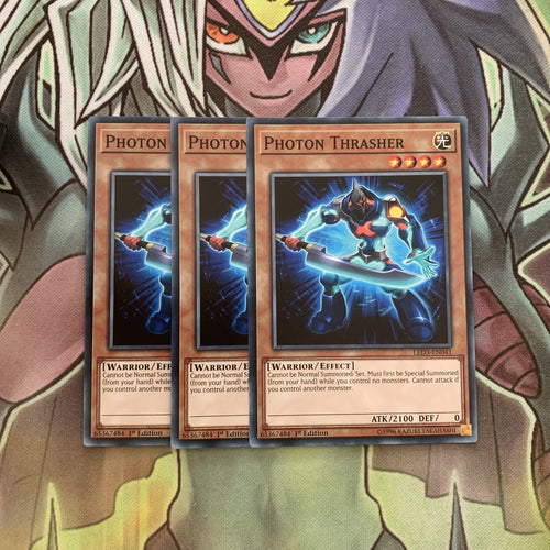 LED3-EN041 x3 Photon Thrasher Common Excellent Condition Yugioh