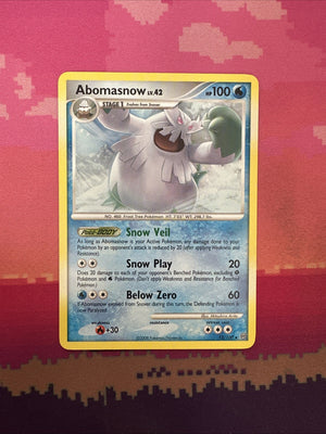 Pokemon Card Abomasnow Stormfront Rare 12/100 Near Mint
