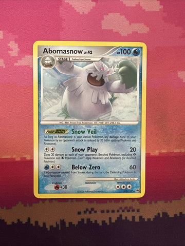 Pokemon Card Abomasnow Stormfront Rare 12/100 Near Mint
