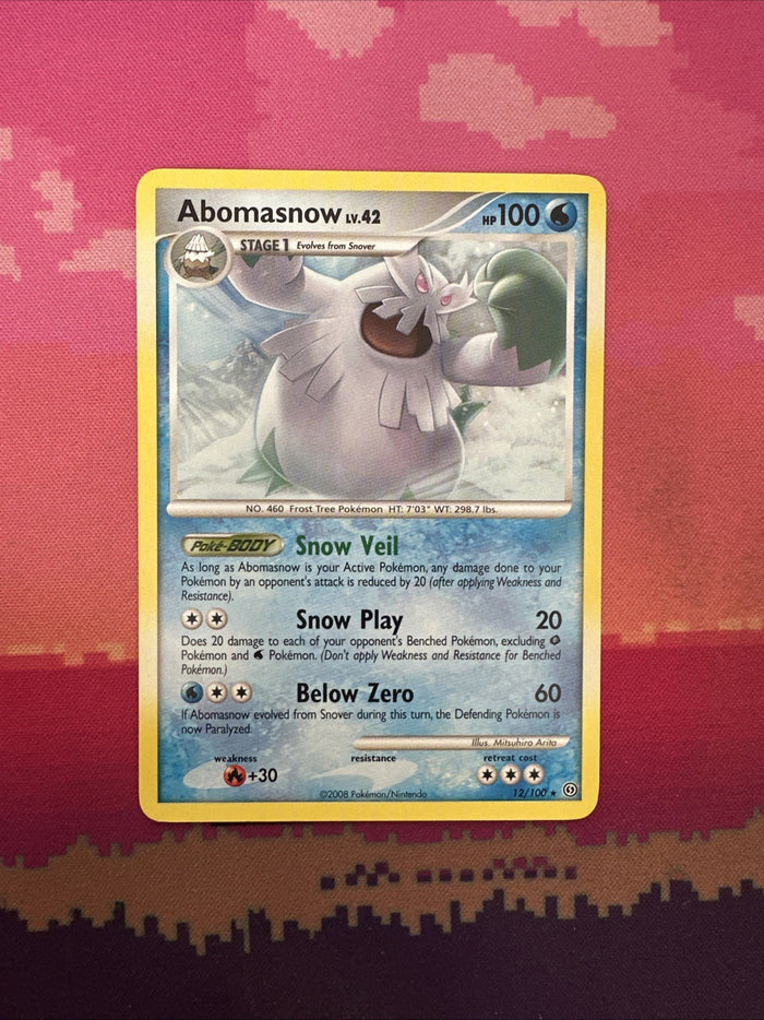 Pokemon Card Abomasnow Stormfront Rare 12/100 Near Mint