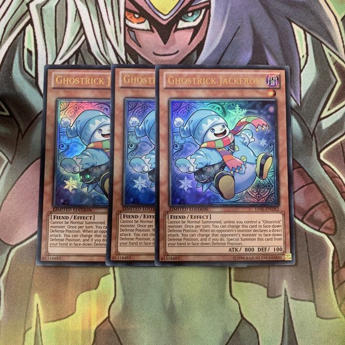 LVAL-ENDE2 x3 Ghostrick Jackfrost Ultra Rare Excellent Condition Yugioh