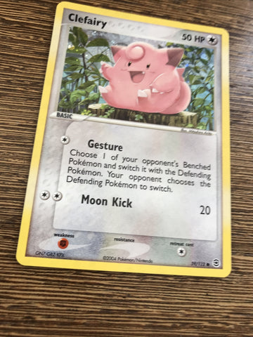 Pokemon Card Clefairy EX FireRed LeafGreen Reverse Holo 59/112 VLP (back)