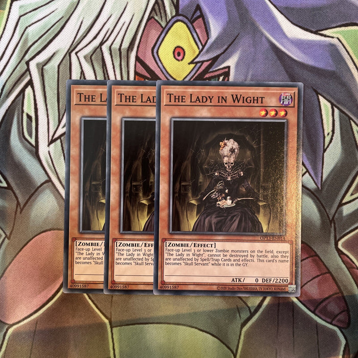 OP13-EN014 The Lady In Wight Common x3 Excellent Condition Yugioh