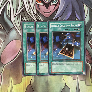 DR1-EN200 x3 Precious Cards from Beyond Common Excellent Condition Yugioh