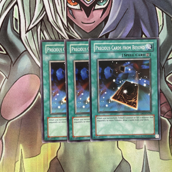 DR1-EN200 x3 Precious Cards from Beyond Common Excellent Condition Yugioh