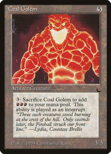 Coal Golem The Dark Excellent Magic MTG