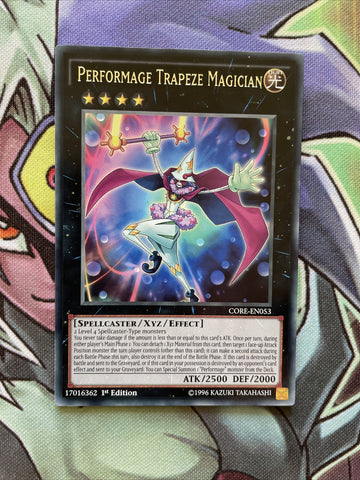 CORE-EN053 Performage Trapeze Magician Rare 1st Edition NM Yugioh Card