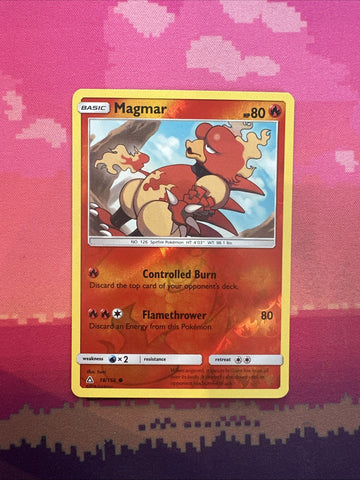 Pokemon Card Magmar Ultra Prism Reverse Holo 18/156 Near Mint