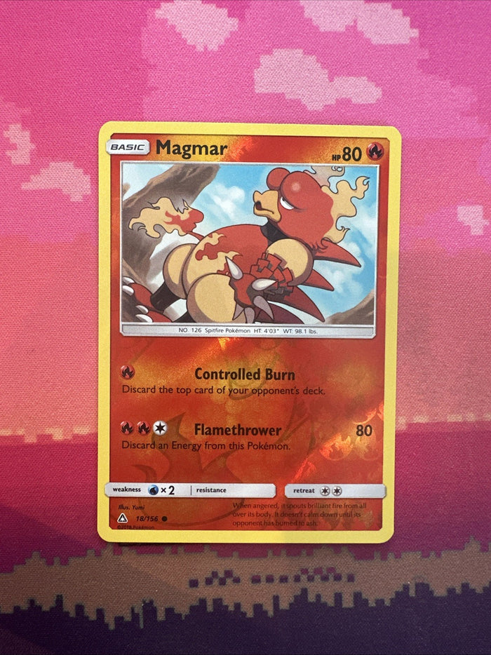 Pokemon Card Magmar Ultra Prism Reverse Holo 18/156 Near Mint