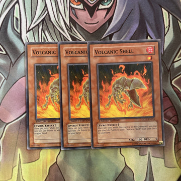 GLD2-EN024 x3 Volcanic Shell Common Excellent Condition Yugioh