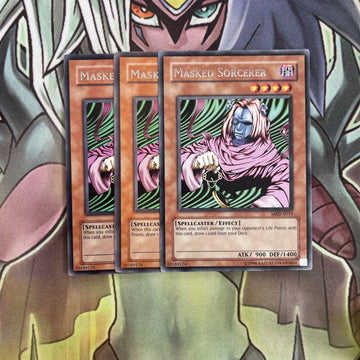 MRD-E019 x3 Masked Sorcerer Rare Excellent Conditon Yugioh