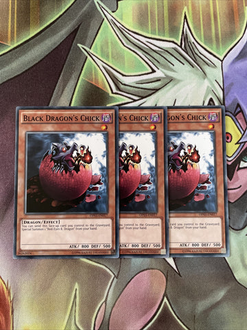 OP03-EN017 Black Dragon's Chick Common Playset x3 Yugioh