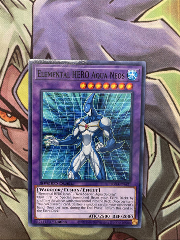 SGX4-ENA21 Elemental Hero Aqua Neos Common 1st Edition NM Yugioh Card