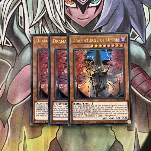 GFP2-EN098 x3 Dramaturge of Despia Ultra Rare Excellent Condition Yugioh