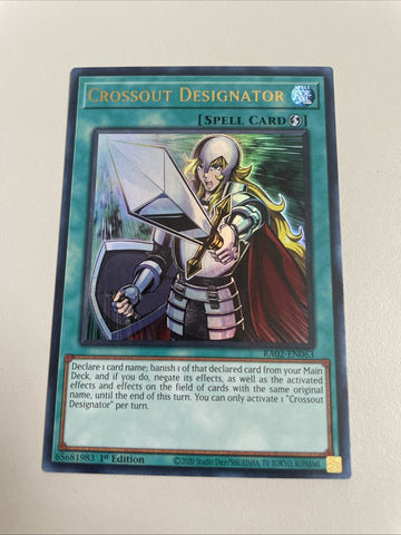 Crossout Designator RA02-EN063 Ultra Rare 1st Edition YuGiOh! NEW