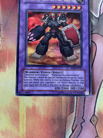 EEN-EN033 Elemental Hero Rampart Blaster Ultra Rare Yugioh Card (back)
