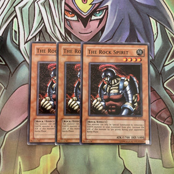 LON-E069 x3 The Rock Spirit Common Excellent Condition Yugioh