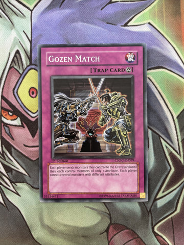 CSOC-EN079 Gozen Match Common 1st Edition NM Yugioh Card