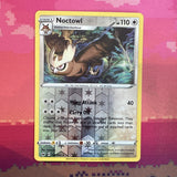 Pokemon Card Noctowl Sword & Shield Reverse Holo Rare 144/202 Near Mint