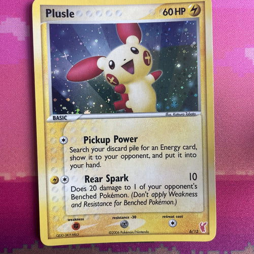 Pokemon Card Plusle 6/12 Trainer Kit Holo Near Mint