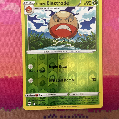 Pokemon Card Hisuan Electrode Astral Radiance Reverse Holo 003/189Near Mint