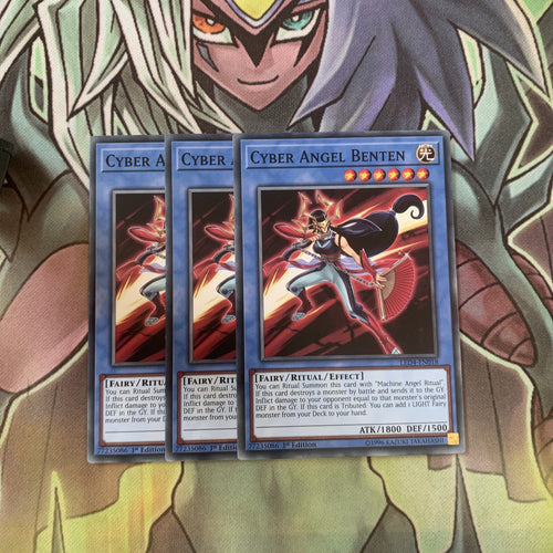 LED4-EN018 x3 Cyber Angel Benten Common Excellent Condition Yugioh